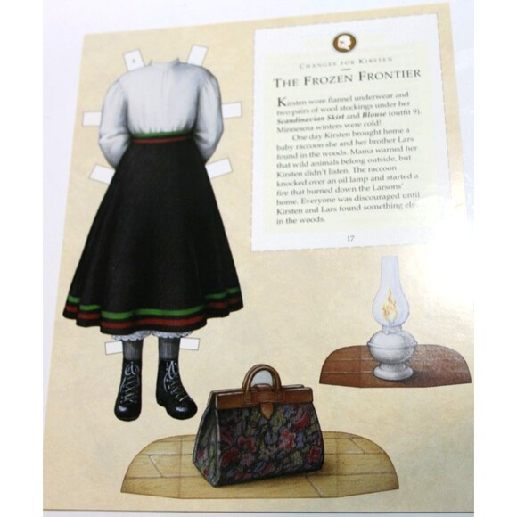 American Girl Kirsten Paper Dolls Kit Cut Out Old Fashioned Outfits Pleasant Co - Picture 11 of 13